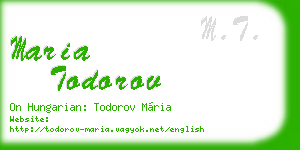 maria todorov business card